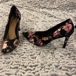 Christian Siriano floral heels